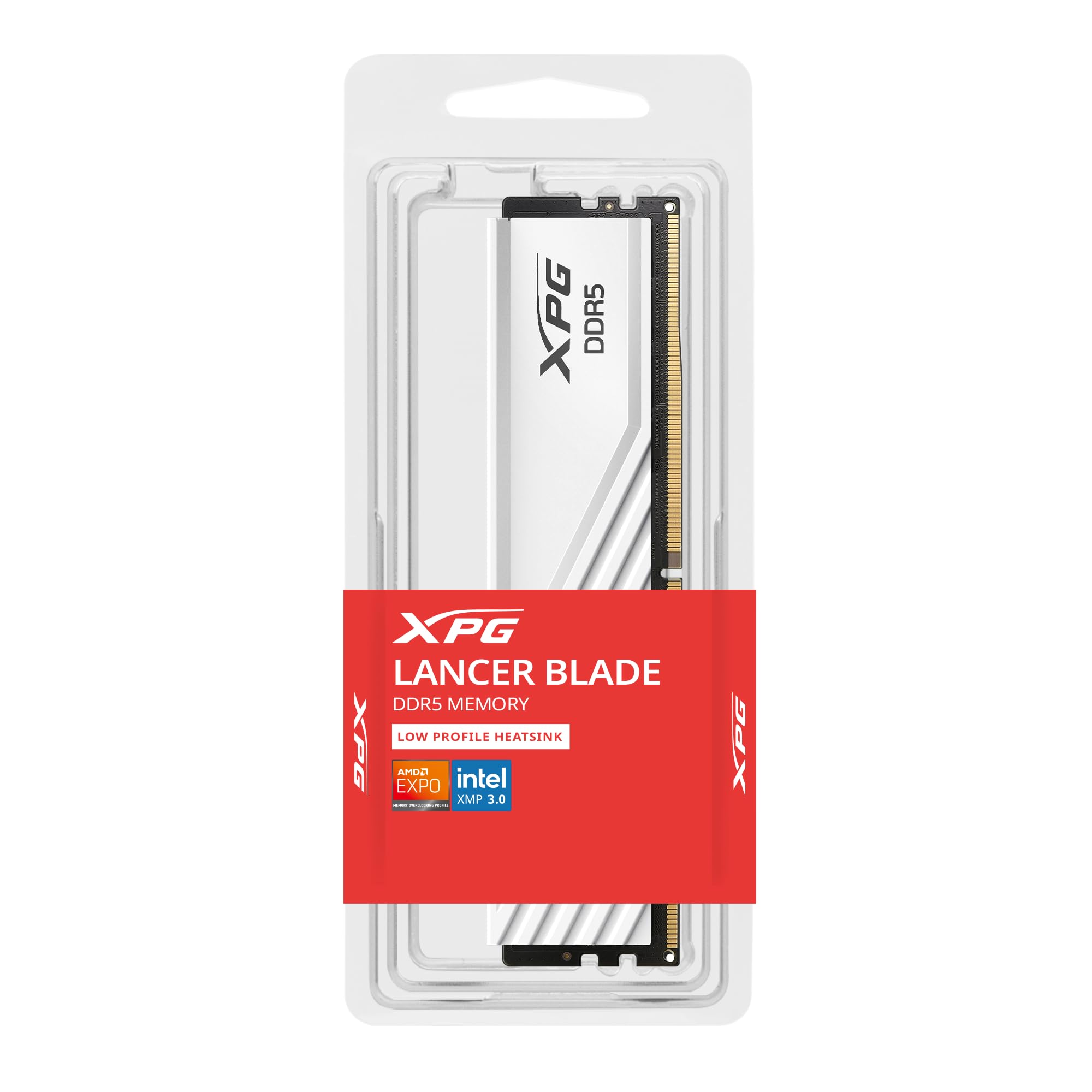 メモリー XPG LANCER RGB DDR5 16GB 6000MT/s White XPG DDR5 RAM Memory 16GB 6000MHz Lancer Blade 1x16GB White